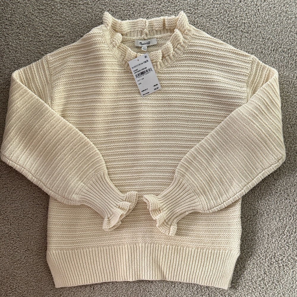 Madewell Cream Textured Women's Sweater